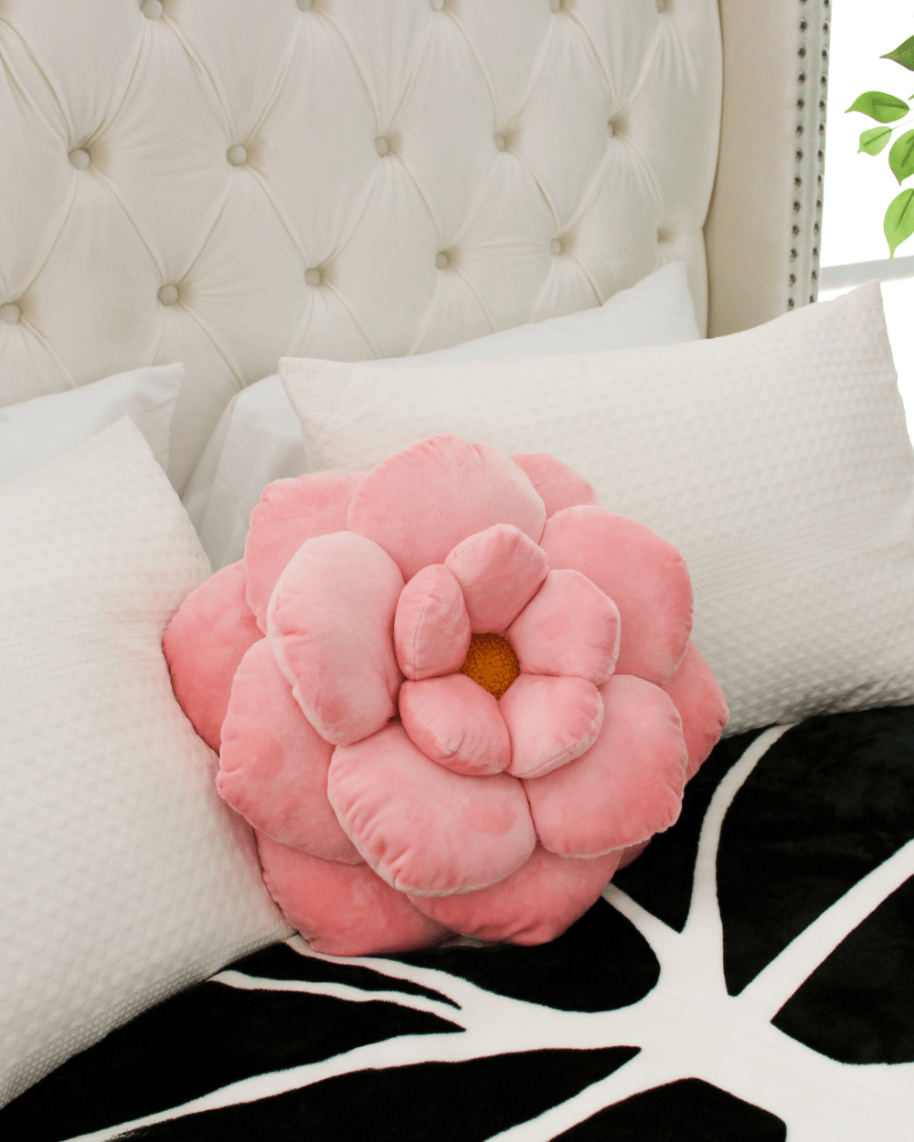 Camellia Flower Pillow - Green Philosophy Co.