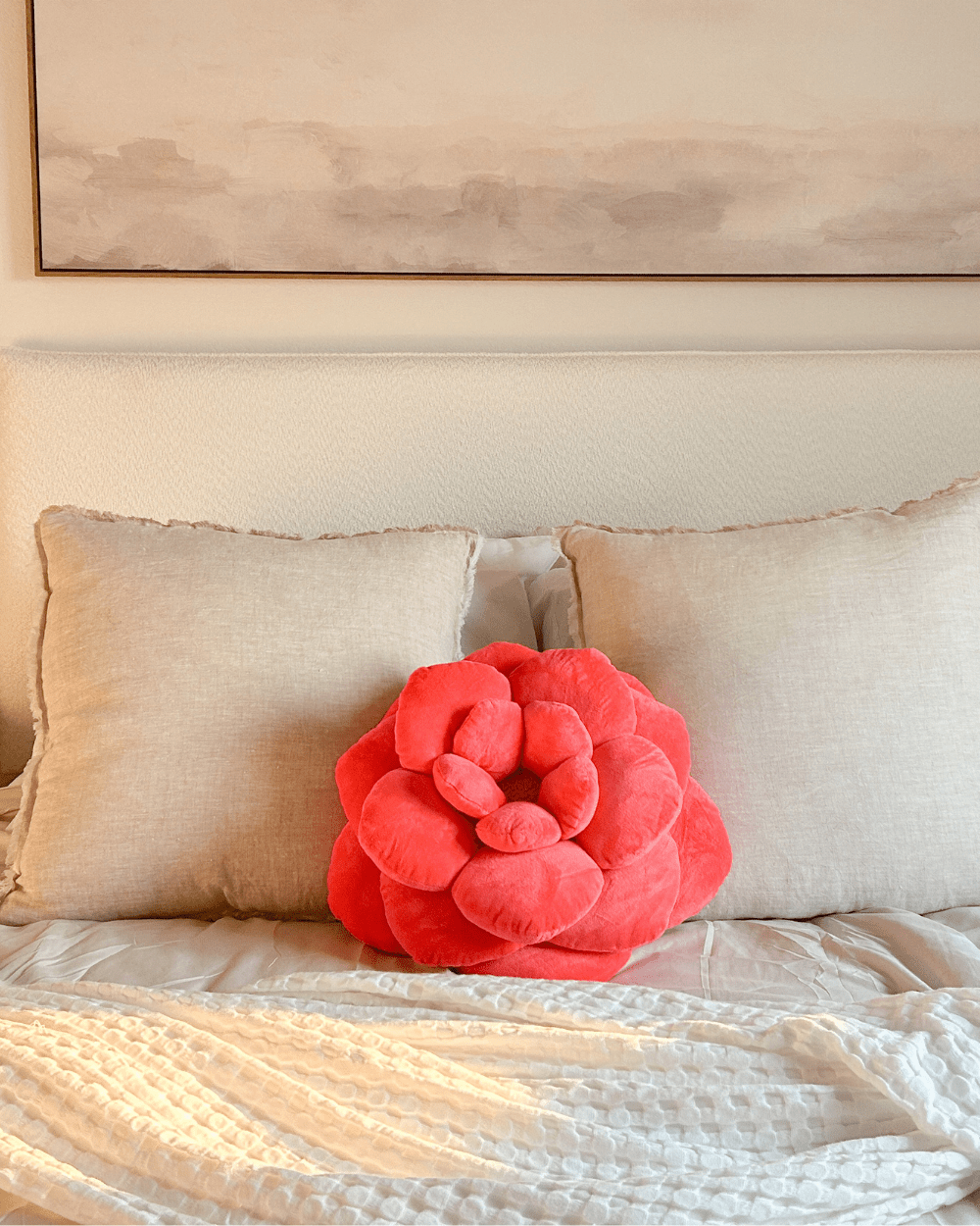 Camellia Flower Pillow - Green Philosophy Co.