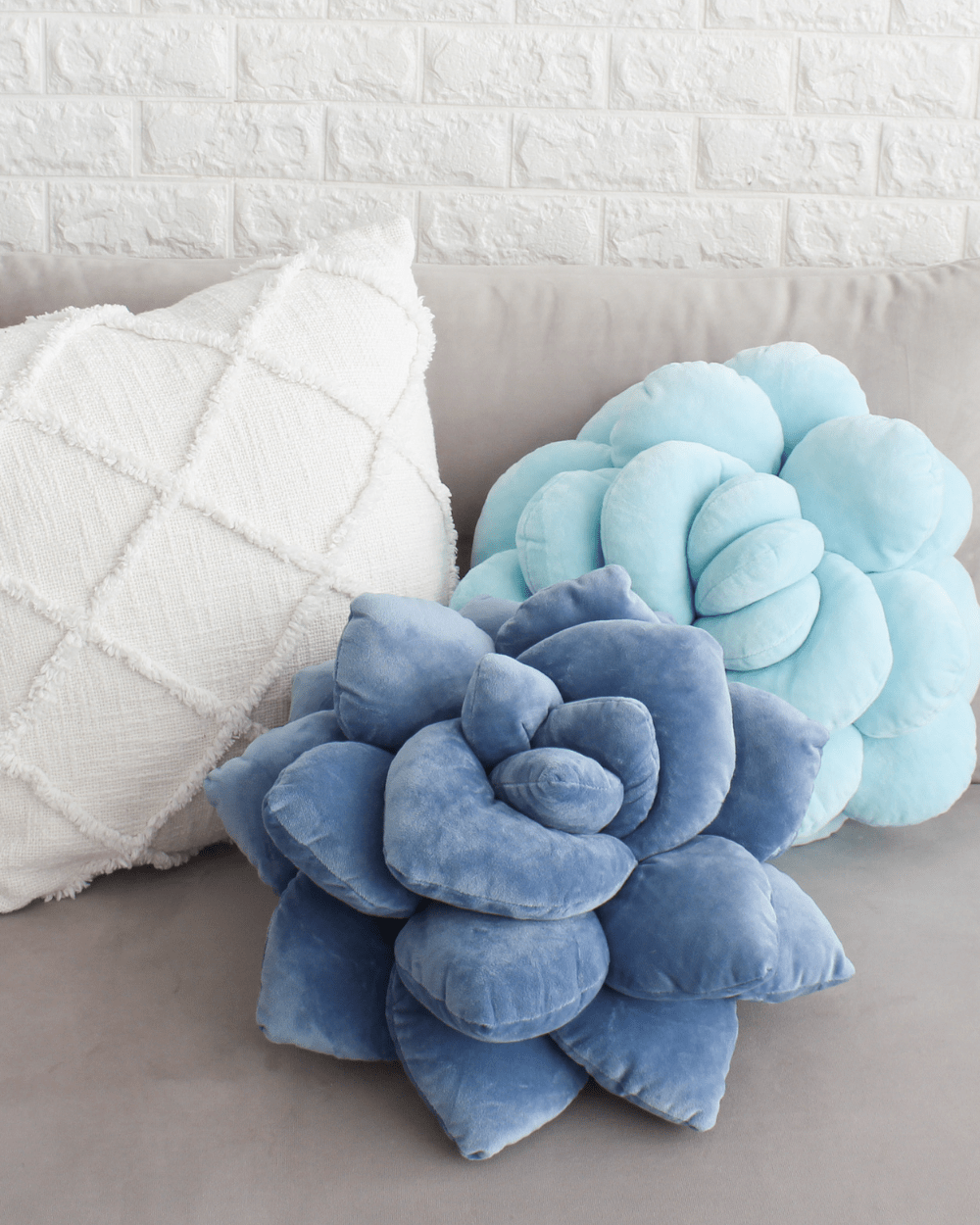 Lil' Pop Succulent® Throw Pillow - Smokey Blue – Green Philosophy Co. Lil' Pop Succulent® Throw Pillow - Smokey Blue – Green Philosophy Co.