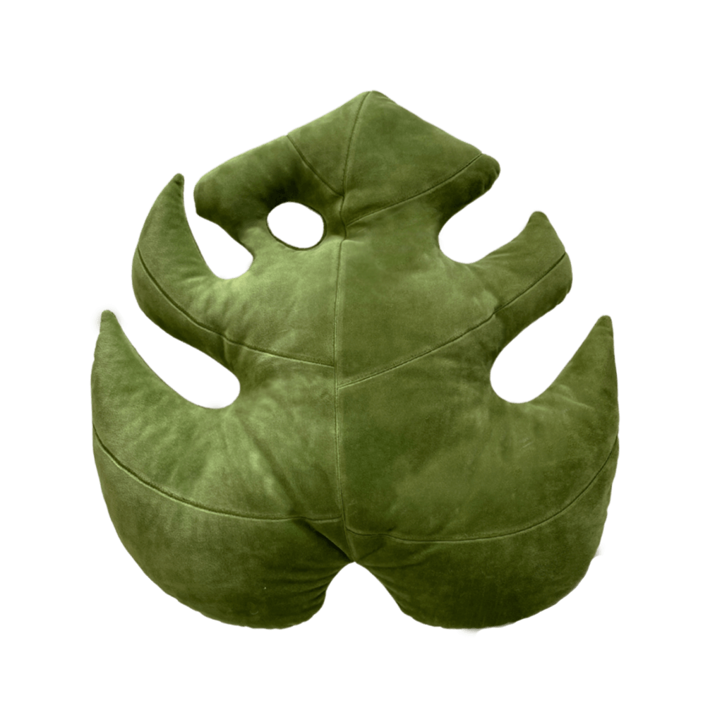 Monstera Deliciosa Leaf Pillow - Jungle Green - Green Philosophy Co.