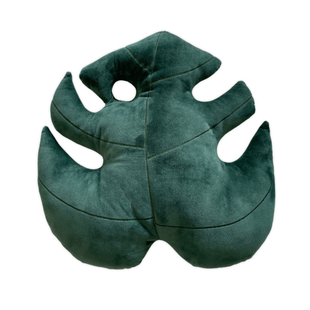 Monstera Deliciosa Leaf Pillow - Jungle Green - Green Philosophy Co.