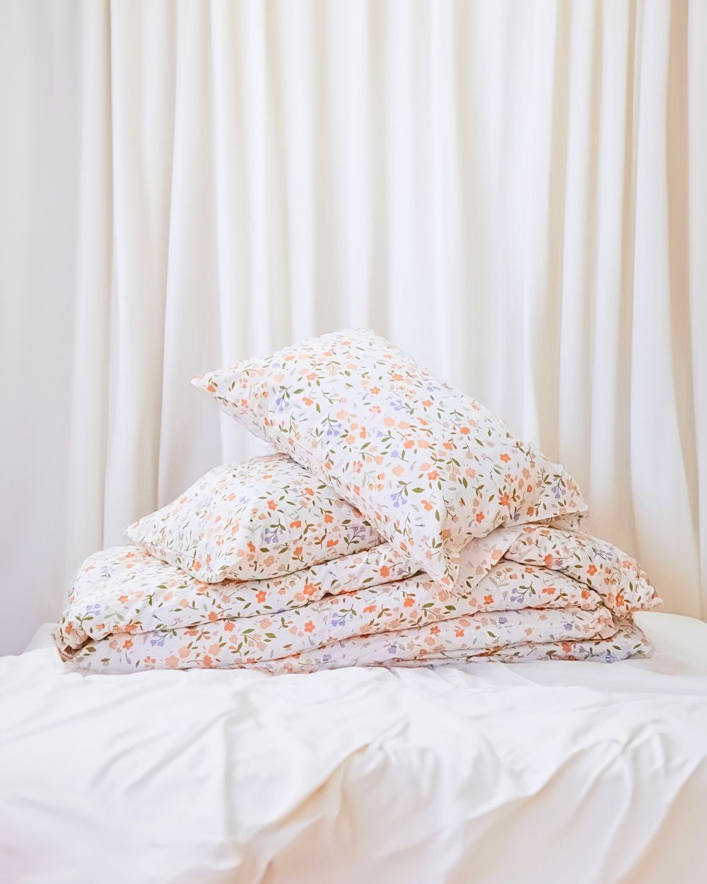 Peach Blossoms - Bamboo Duvet Set - Green Philosophy Co.