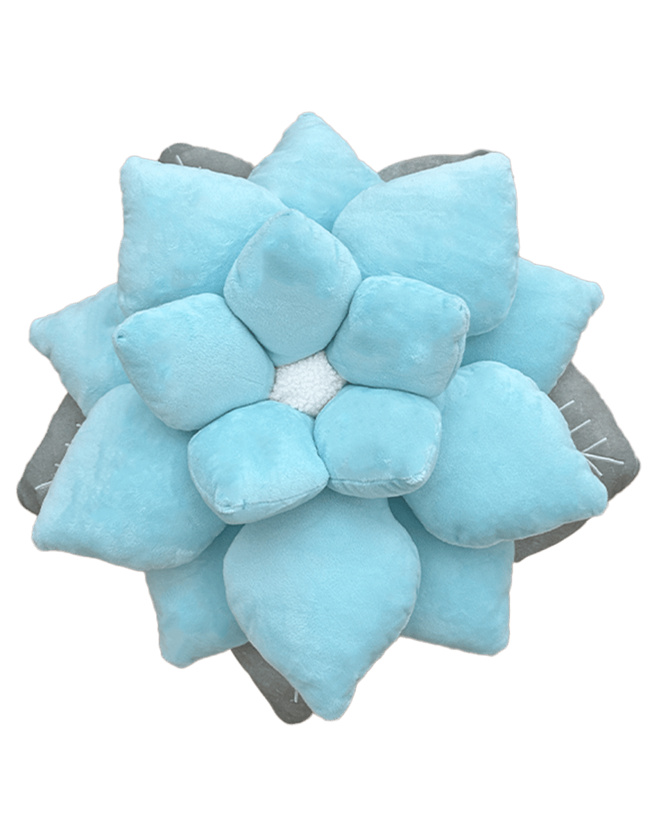 Poinsettia Pillow - Frost Blue - Green Philosophy Co.