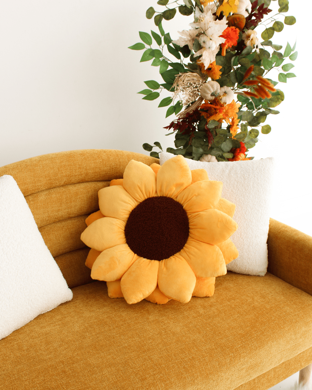 Sunflower Pillow - Golden Yellow - Green Philosophy Co.