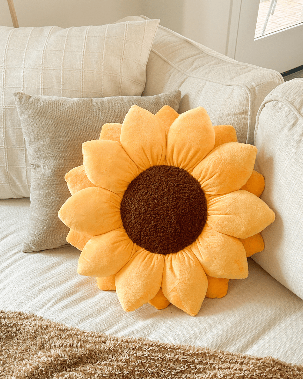 Sunflower Pillow - Golden Yellow - Green Philosophy Co.