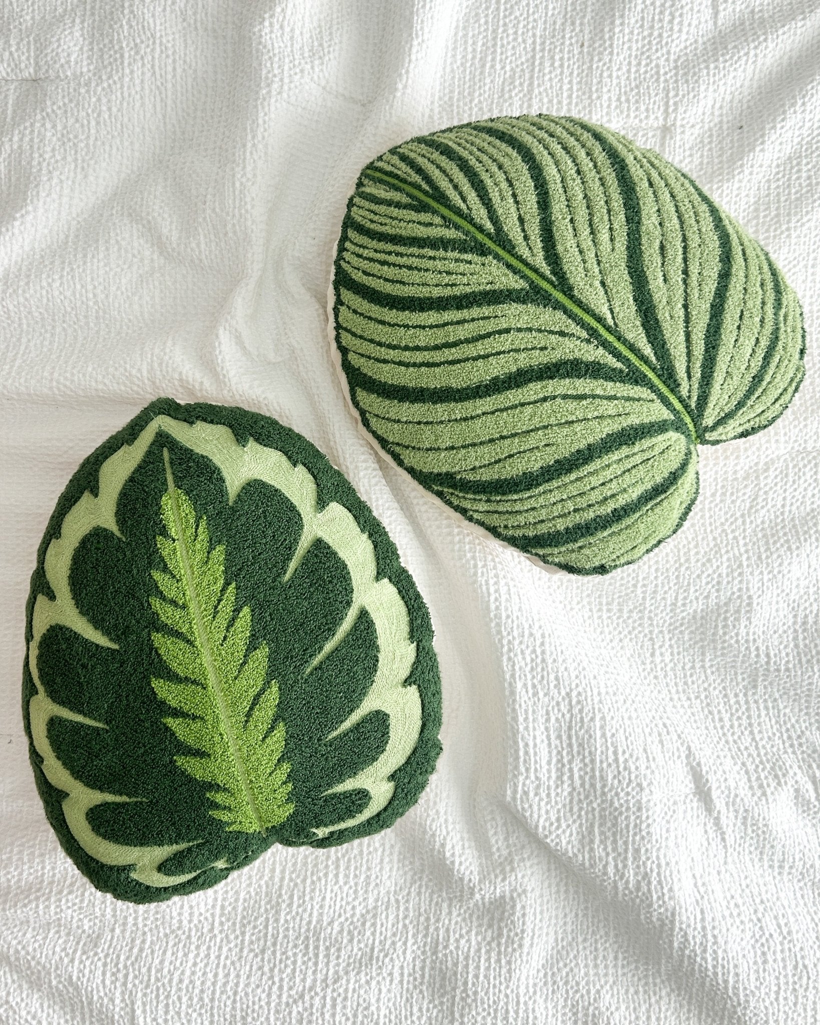 Tufted Calathea Leaf Pillow Set - Green Philosophy Co.