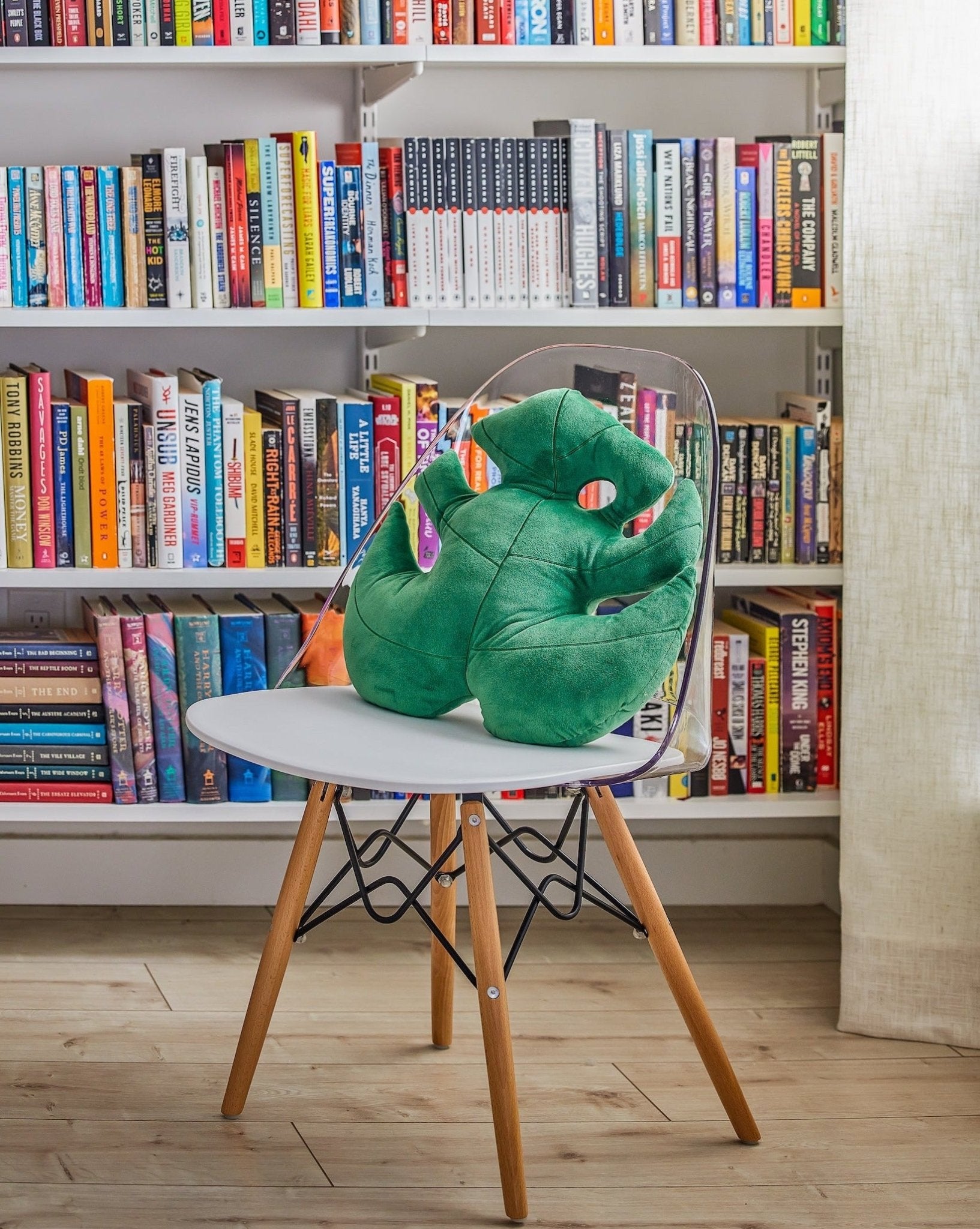 monstera leaf chair Monstera Deliciosa Leaf Pillow, Jungle Green