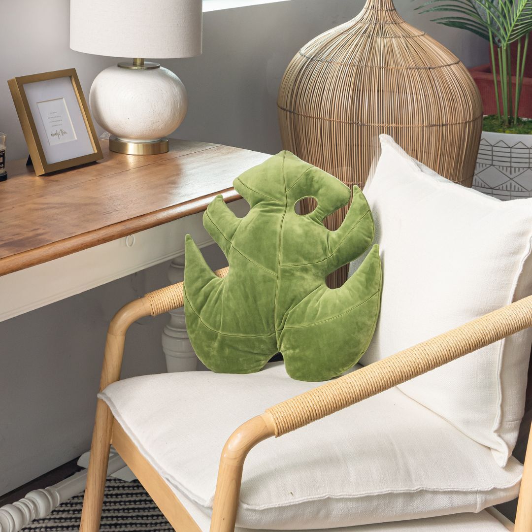 monstera pillow Monstera Deliciosa Leaf Pillow