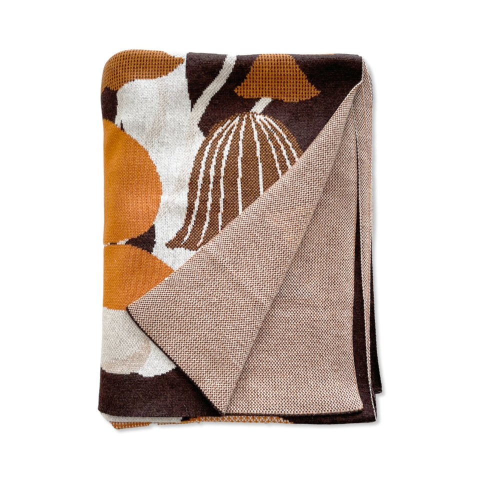 Cotton Blend Knit Blanket - Mushroom Mix– Green Philosophy Co.
